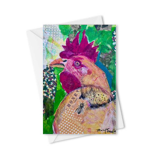 Big Bird- Rainbow Hen Stationary Card