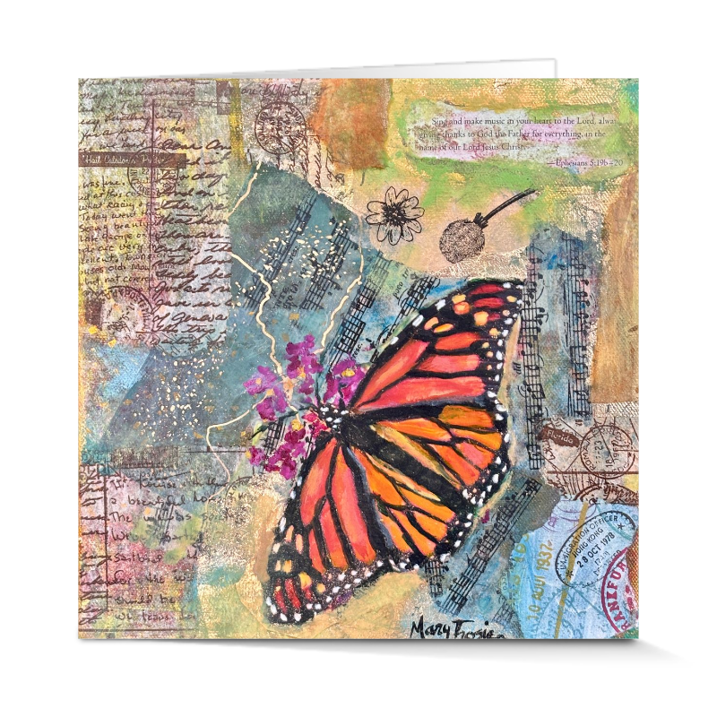 Captivated! Monarch Butterfly Note card