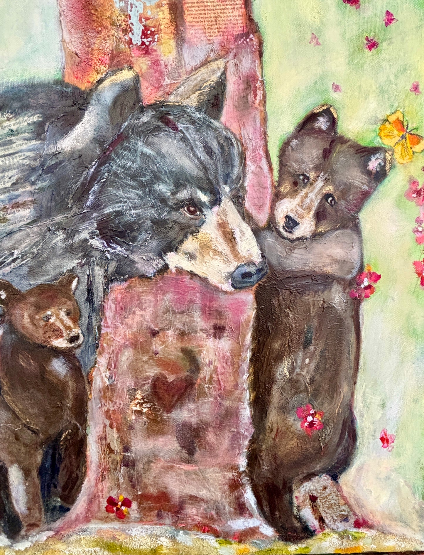 A Moment of Togetherness- Mama and Her Two Cubs