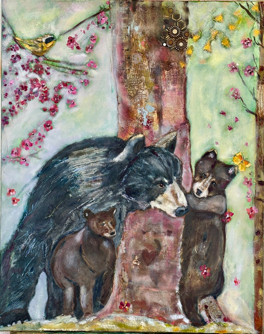 A Moment of Togetherness- Mama and Her Two Cubs