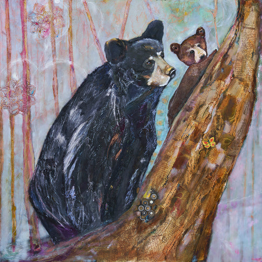 ** Mama Bear and Cub- A Contemplative Moment Art Print