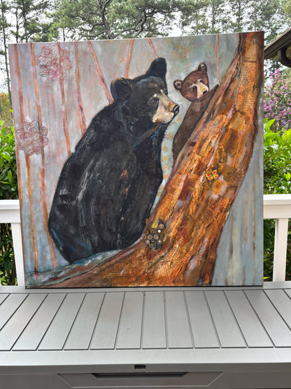 Mama Bear and Cub- A Contemplative Moment