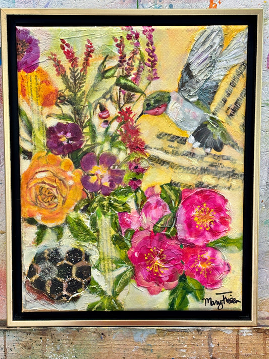 A Moment In My Garden- Ruby Throated Hummingbird